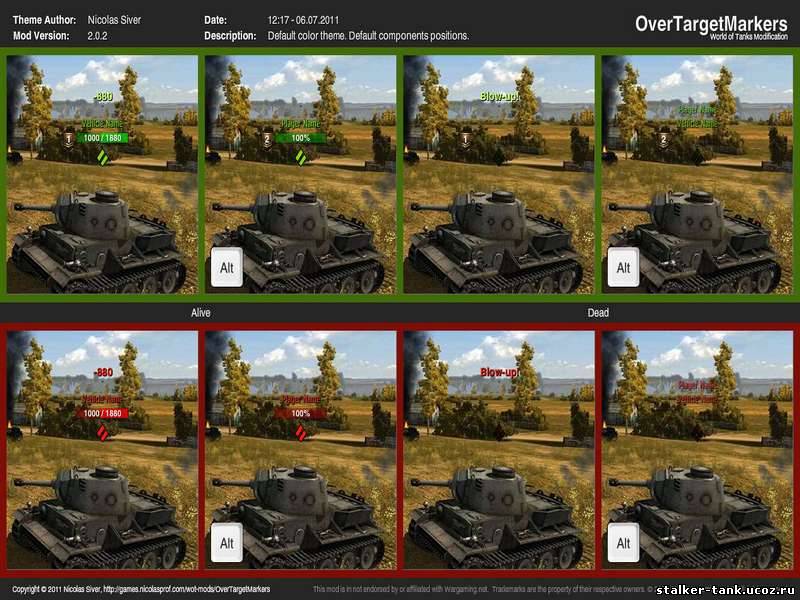 OverTargetMarkers для World Of Tanks 0.7...